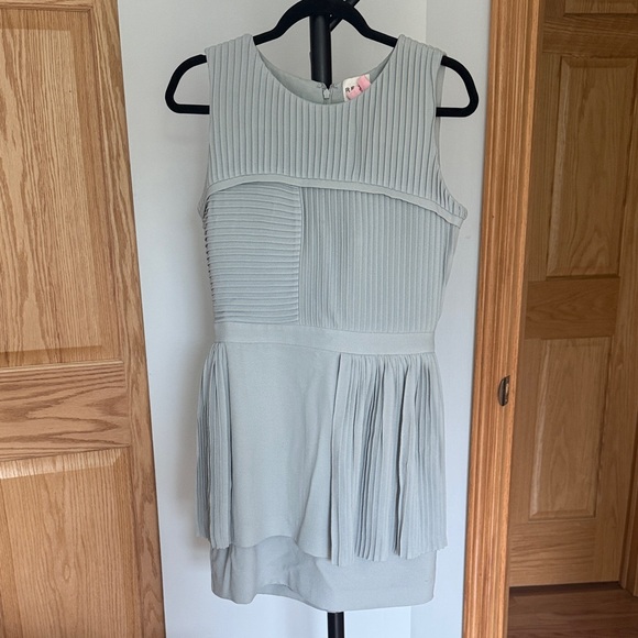Reiss Light blue Pleated Tank dress - Picture 2 of 4